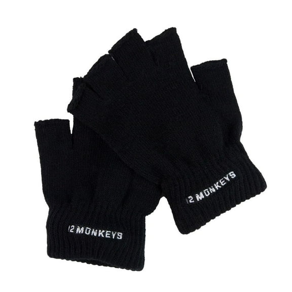 12 Monkeys - Logo Fingerless Gloves Black Standard One Size