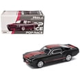 thumbnail image 1 of Shelby Mustang GT500 Chrome Foncé avec Rayures Rouges Modèle Réduit 1/64 par Pop Race, 1 of 6