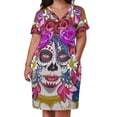 thumbnail image 3 of Vestido holgado con bolsillos Katrina mexicana, moda femenina, vestidos elegantes de Corea para mujer 2025, 3 of 7