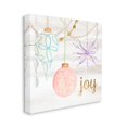 thumbnail image 3 of Hanging Holiday Ornaments Festive Joy Glam Text Inspirational Graphic Art Gallery-Wrapped Canvas Print Wall Art, 3 of 5