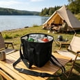 thumbnail image 3 of 4 Compartment Water Bottle Carrier Bag Family Size with Divider Large Capacity Crossbody Drink Caddy for Hiking Travel, 3 of 5