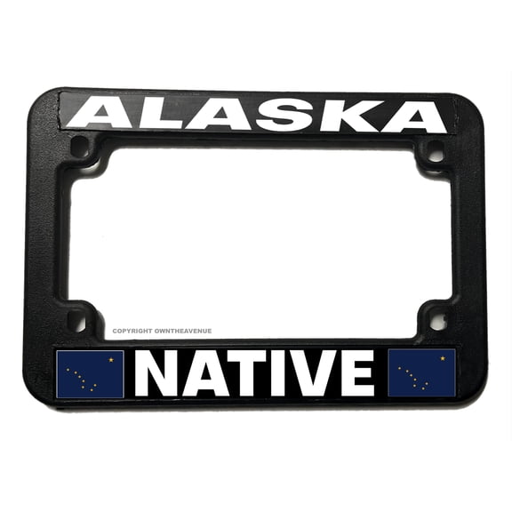 Alaska Native Motorcycle License Plate Frame