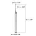thumbnail image 3 of Unique Bargains 10Pcs 0.7mm Carbide End Mill Engraving Milling Cutter CNC Router Bits for PCB Machine 1/8' Shank, 3 of 4