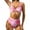Pink, variant on Babysbule Swimsuits for Women Women Bikini Printing Hollow Out Two-Piece Swimwear Swimsuit Beachwear Set