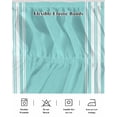thumbnail image 5 of Aqua Striped Wrap Around Bed Skirts for King Bed 16" Drop,Bed Skirt with Adjustable Elastic Belt Dust Ruffle Bed Valance for Bedroom Hotel Luxurious White Stripes Modern Abstract Art Bed Frame Cover, 5 of 7