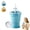 Blue, variant on 2026 Foldable Silicone Ice Ball Drink Cup, 2-in-1 Collapsible Tumbler with Built-In Ice Ball Mold, Leakproof Reusable Foldable Ices Hockey Cup, For Whiskey, Coffee & Summer Drinks