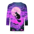 thumbnail image 4 of VKOYWKM Halloween Shirts for Women Spooky Witch Graphic T Shirts 3/4 Sleeve Loose Fit Crew Neck Halloween Vintage Blouses, 4 of 4