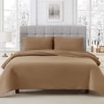 thumbnail image 6 of softan Flannel King Sheets Set 4-Piece Micro Polar Fleece Bed Sets with 15" Deep Pocket Fitted Soft Warm Sheet, Flat Sheet and Pillowcase, Tan, 6 of 7