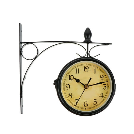 ROSENICE 1 Set Retro Double Sided Wall Clock European Retro Classic Style For Home Decor