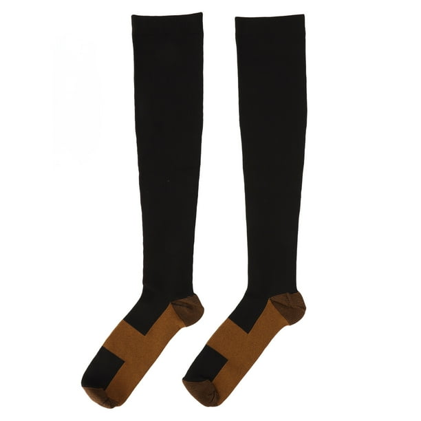 Calcetines de compresión de fibra de cobre para aliviar el estrés y mejorar la circulación. Calcetines de compresión de tobillo para diabéticos (talla L/XL).