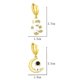 thumbnail image 3 of Pendientes colgantes de cobre con forma de luna y astronauta para mujer, viajes al spa, SHED155-3, 3 of 5