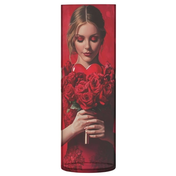 Plastic Vase 11.8 x 3.9 Inch Vase Transparent Non-Breakable Plastic Ornamental Culture Bottle Storage Jar Modern Family Wedding Decoration Valentine's Day Rose Beauty