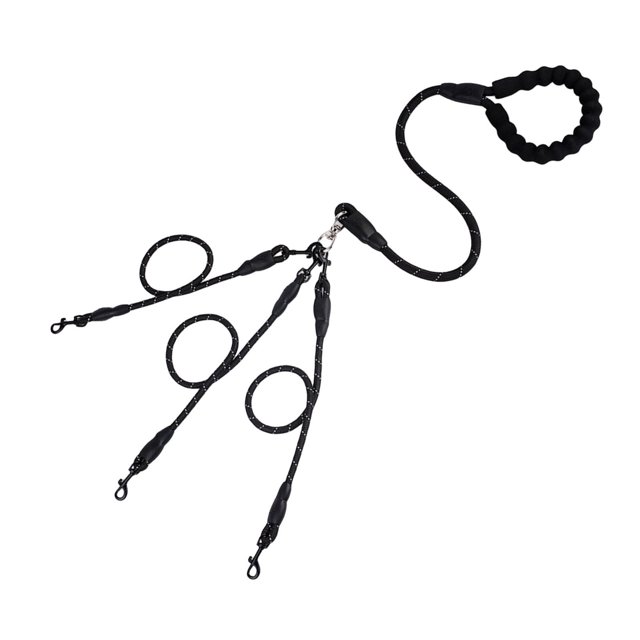 Visland 3-Way Adjustable Nylon Dog Leash Kit with Multi-Handle Wear-Resistant Rope Straps Removable 360-degree Rotation Buckle Pet Traction Rope for Medium Large Dogs