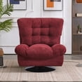 thumbnail image 2 of MCombo Swivel Accent Chair, Modern Tufted Upholstered Armless Chairs, Wide Seat Single Sofa Chair for Living Room Bedroom LW753(Burgundy), 2 of 9