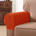 thumbnail image 1 of Funda Reposabrazos Subrtex Stretch Textured Mini Dots Protector de Muebles Juego de 2 Naranja, 1 of 6