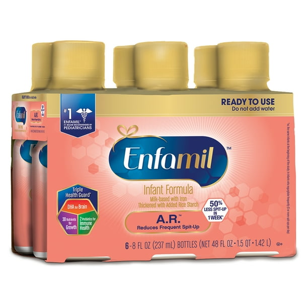 Enfamil A.R. Infant Formula for Spit Up 6 ReadytoUse Bottles (8 fl