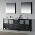 thumbnail image 2 of 84" Freestanding Bathroom Vanity with Side Cabinet & Vessel Sink & Mirror - Espresso, 2 of 5