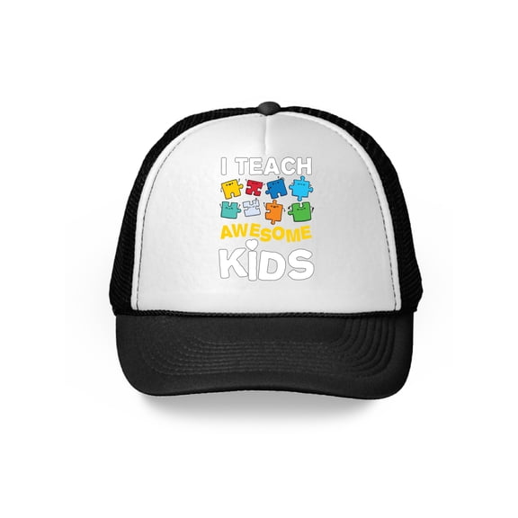 Awkward Styles I Teach Awesome Kids Hat Autism Teacher Hat Special Education Support Gifts Autism Awareness Caps Hat for Autism Teacher Autism Awareness Month Awesome Teacher Hat Autism Hats
