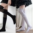 thumbnail image 5 of Milue Lace BowKnot Stockings Womens Japanese Over The Knee Socks Thigh High Socks, 5 of 21