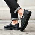 thumbnail image 5 of Men's Casual Lace Up Leather Shoes Comfortable Flat Sole Everyday Walking Sneakers For Outdoor And Daily Wear Men'S Casual Shoes, 5 of 8