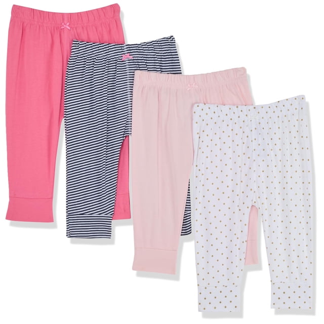 Pantalones Simple Joys de Carter's Baby Girls, paquete de 4 unidades, 12 meses