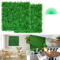 SKYSHALO Artificial Boxwood Panel 12pcs 10" X 10" Grass Hedge Wall Mat for Fence