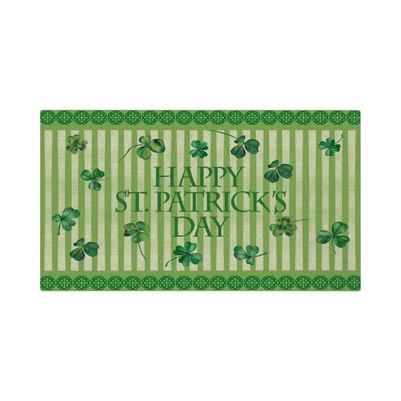TIELUTT 40*60cm St. Patrick's Day Doormat Green Velvet Doormat Bedroom Floor Mat Decoration Indoor and Throw Ladder Kitty Throw Blanket Blanket Warm plus Blankets Blanket with Foot Pocket for Adults