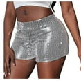 thumbnail image 1 of Women's Sequins Shorts Glitter Party Shorts, 1 of 5
