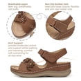 thumbnail image 4 of Sandalias con cuña SHIBEVER para mujer, talla 7, color marrón oscuro, 4 of 6