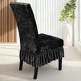 thumbnail image 5 of Thickened Velvet Stretch Chair Cover with Skirt, High-Elastic Universal Slipcover for High-Back Dining Chairs – Wrinkle-Free, Non-Slip Seat Protector for Home Hotel Wedding Banquet Decor, 5 of 6
