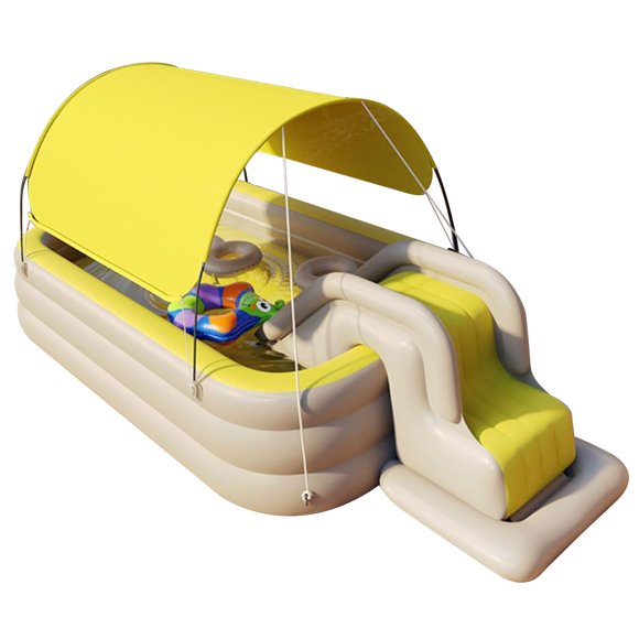 Piscine Familiale, Piscine Gonflable avec Pare-Soleil Amovible Piscine de Jeu Gonflable pour Bébé Piscine Gonflable Confort Ultime