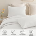 thumbnail image 5 of Whale Flotilla Twin Quilt Set, Soft Lightweight Quilts Bedspreads Coverlet with Embossed Pattern, Bedding Sets with Pillow Sham, Reversible Bed Cover for All Seasons, 68x88 Inches, White, 5 of 10