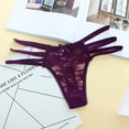 thumbnail image 3 of Hvobtty Culottes String en Dentelle pour Femmes, Mode pour Femmes Broderie Gaze Transparente Taille Basse G-string Pantalons Pans String, 3 of 3