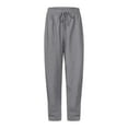 thumbnail image 7 of Knosfe Women’s Fleece Lined Sweatpants Baggy Wide Straight Leg Pants Gray XL, 7 of 7