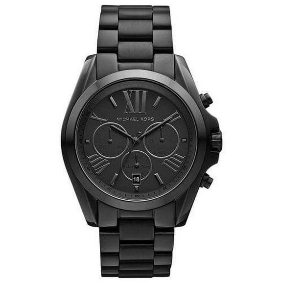 Michael Kors Women's MK5550 43mm Ion Plated Stainless Steel Case Black Steel Bracelet Anti-Reflective Sapphire Watch
