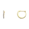 thumbnail image 2 of 14K Solid Yellow Gold 13mm Diamond-Cut Huggie Hoop Earrings – TILO JEWELRY 2 of 2