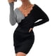 thumbnail image 2 of Vestido De Punto, Poliéster, Manga Larga, Vestido De Punto, Lavable A Máquina, Elegante Ondulado Para El Trabajo Para Mujeres ANGGREK Otros, 2 of 7