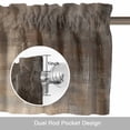thumbnail image 6 of Brown Ombre Kitchen Curtain Valances for Windows Farmhouse Short Curtains, Modern Abstract Oil Painting Art Rod Pocket Valance Curtain for Bedroom Cafe Living Room, 6 of 8