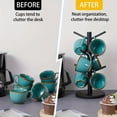 Mug Tree Rack XALMERIQ Mug Holder with 6 Hooks, Coffee Mug Tree Stand Decorative ...