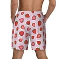 thumbnail image 4 of Daiia Hand Drawn Strawberry Mens Swim Trunks Swim Shorts Quick Dry Swim Shorts with Mesh Lining Pockets-Small, 4 of 9