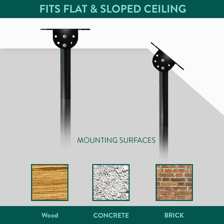 onn Full Motion Ceiling TV Mount for 26 to 65 TVs, UL Listed, Holds up to 110 lbs