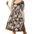 thumbnail image 2 of Tropical Sea Shells Photography Sleeveless Dress women's clothing korea stylish, 2 of 7