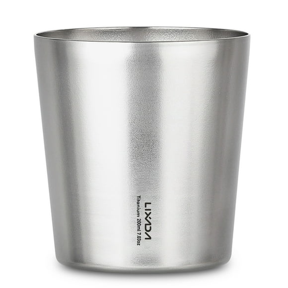 Lixada 200ml Double Wall Titanium Beer Cup Water Cup Tea