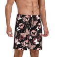 thumbnail image 2 of Logiee Butterfly Print Men's Pajama Shorts with Drawstring & Pockets,Sleep Shorts for Men,Sleepwear Bottoms,Elastic Waistband Loungewear-X-Large, 2 of 6