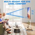 thumbnail image 4 of TAVR Furniture 32 to 60 inch Mobile TV Cart Stand, Tall Floor Rolling TV Stand with Swivel Mount, Height Adjustable White, 4 of 10