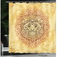 thumbnail image 4 of Ambesonne Savannah Shower Curtain, Lion Zodiac Astrology Art, 69"Wx84"L, Orange Yellow, 4 of 5