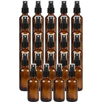 Medical Sales Supply Amber 1oz Black Mist Sprayer Bottle (30ml) Pack of 24 - Glass Tincture Bottles with Black Mist Sprayers for Essential Oils & More Liquids - Leakproof Travel Bottles