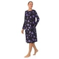 thumbnail image 3 of Aria Women’s Long Sleeve Strech Velour 44" Sleepwear Gown, Sizes S-4X, 3 of 6