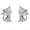 Silver, variant on Kitty Cat Stud Earrings for Women Sterling Silver Cubic Zirconia Ginger Lyne Collection