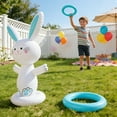 thumbnail image 4 of Easter Bunny Hoop Game Easter Inflatable Games for boys,Inflatable Bunny Eggs Ring Toss Games,Easter Party Indoor Outdoor for Family(1 pcs Easter Bunny + 4 pcs rings), 4 of 7